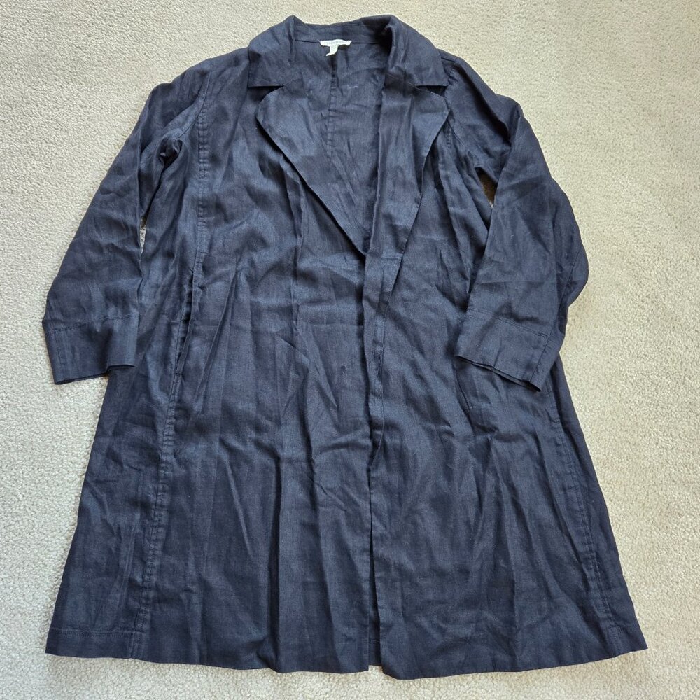 Eileen Fisher Organic Linen LONG Blazer/Robe/Kimono - Picture 9 of 9